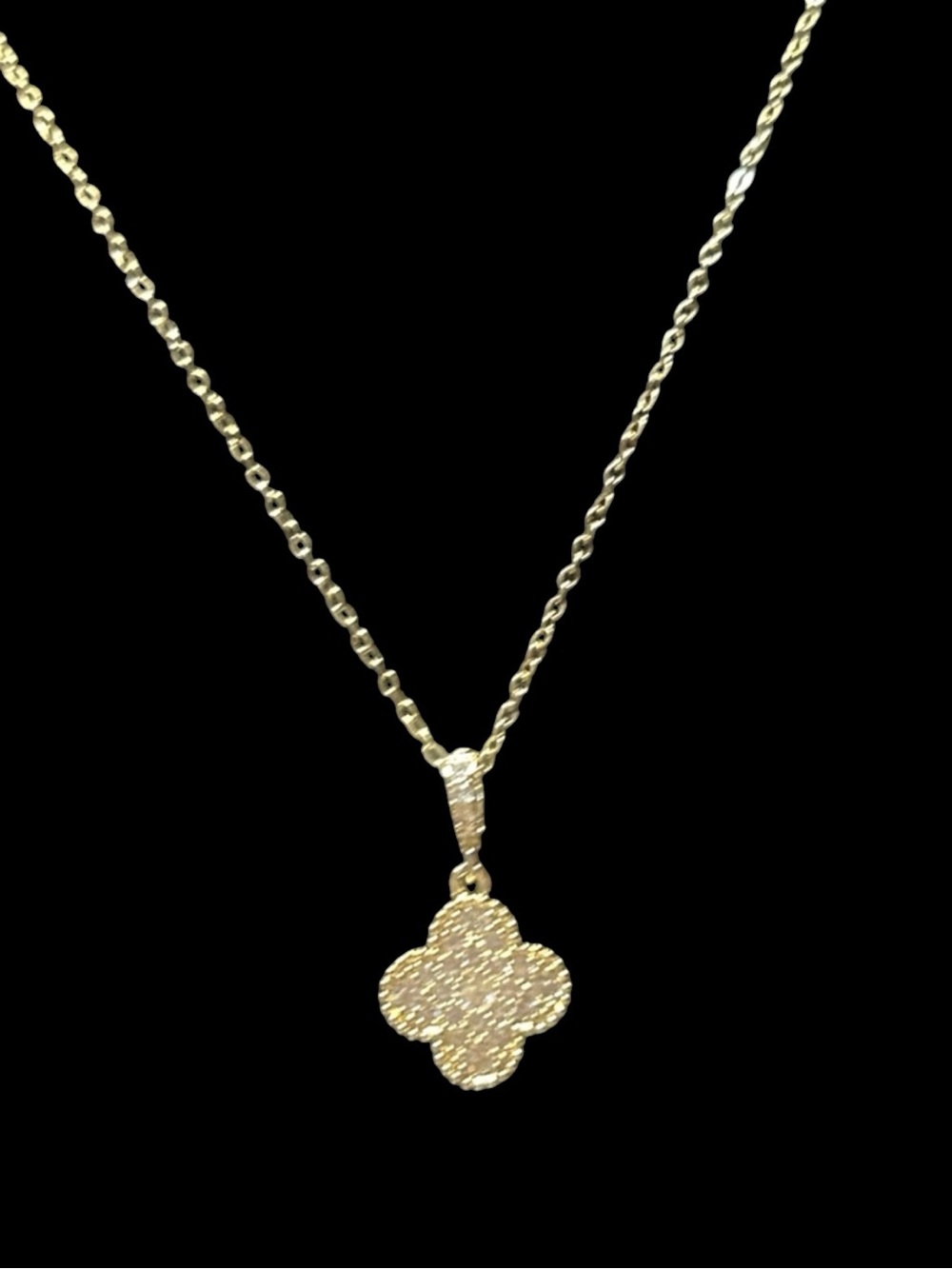 Gold Clover Pendant Necklace - Elegant Women's Jewelry - Picture 6 of 8